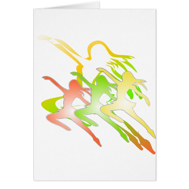 Dansdamtema Hälsningskort (Framsidan)