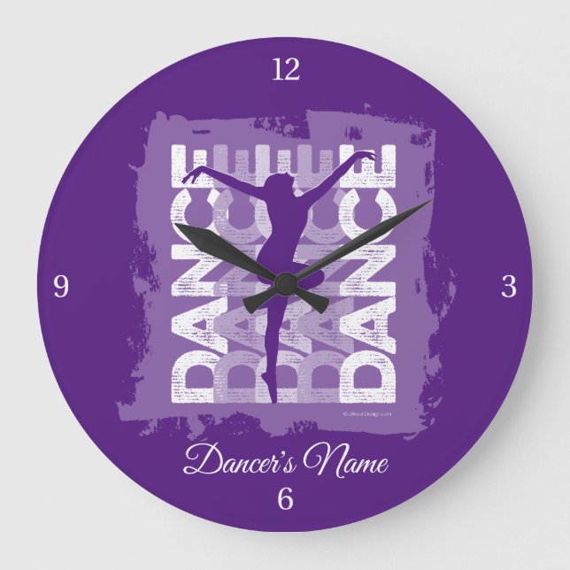 Danse et Lettres (Dance) Large Clock Stor Klocka (Framsida)