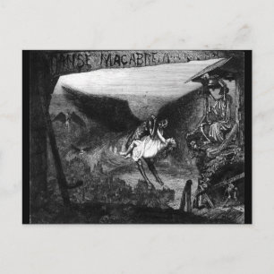 Danse macabre by Marcel Roux vycard Vykort