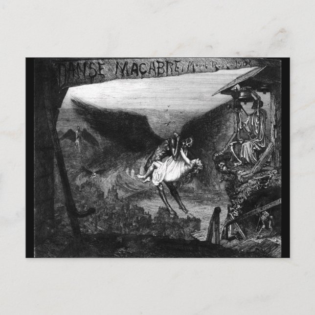Danse macabre by Marcel Roux vycard Vykort (Framsida)