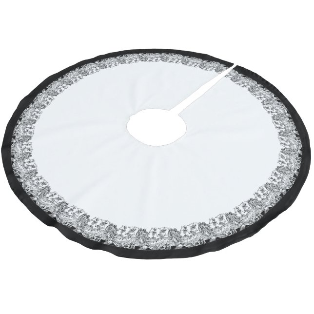 Danse Macabre Gräns Julgransmatta Borstad Polyester (Vinklad)