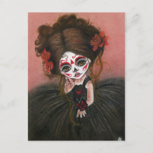 Danse Macabre storögd flicka vykort