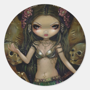 "Danse Macabre : Tribal Fusion"-märke Runt Klistermärke