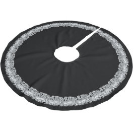 Danse makaber svart julgransmatta borstad polyester