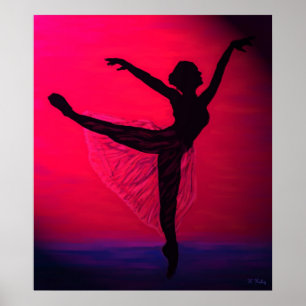 Dansen av Light på solnedgångtrycket Poster