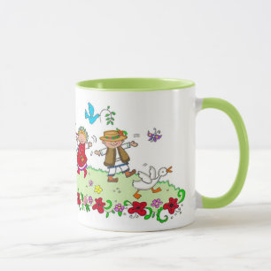 Dansen gör mig lycklig ukrainsk Folk konst Mugg