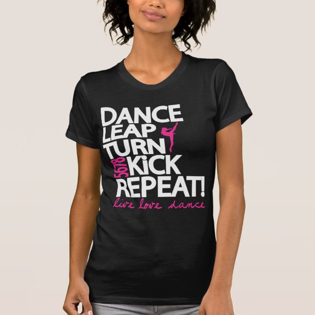 Dansen hoppar vänd sparkar repetitiondansare V - T Shirt (Framsida)