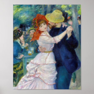 Dansen i Bougival av Pierre-Auguste Renoir Poster