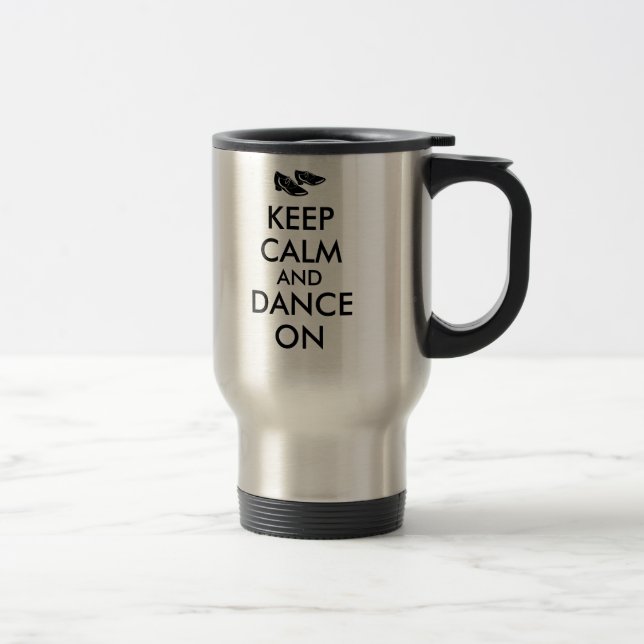 Dansen skor på anpassadebehållalugn och dans resemugg (Höger)