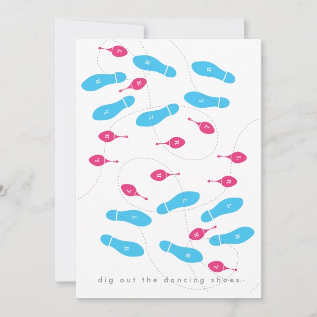 Dansen skor spara datera inbjudningar (Framsida)