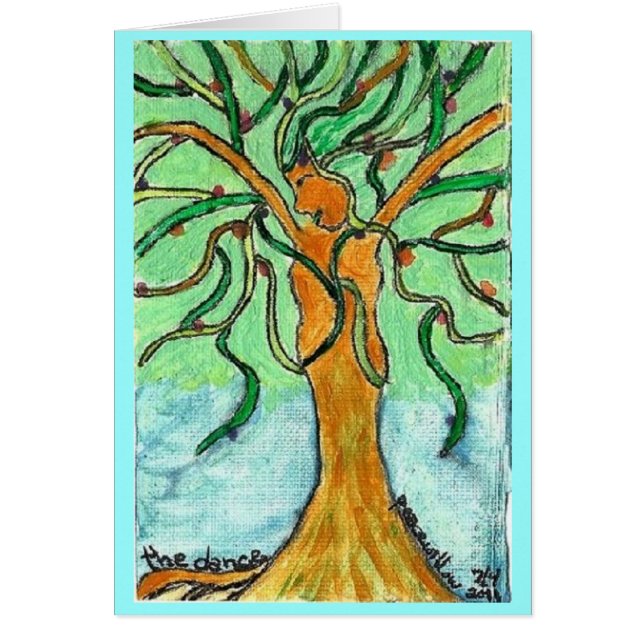 dansen vid peacewillow hälsningskort (Framsidan)