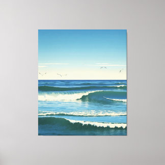 Dansende Golven onder de Hemel Canvastryck