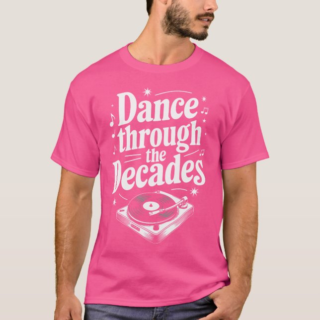 Dansens retro Dance-decennier flyttar dansentusias T Shirt (Framsida)