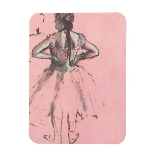 Danser från baksidan av Edgar Degas Vintage Ballet Magnet