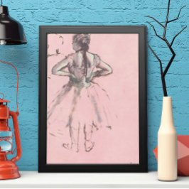 Danser från baksidan av Edgar Degas Vintage Ballet Poster