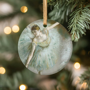 Danser i Grönt Edgar Degas Julgransprydnad Keramik