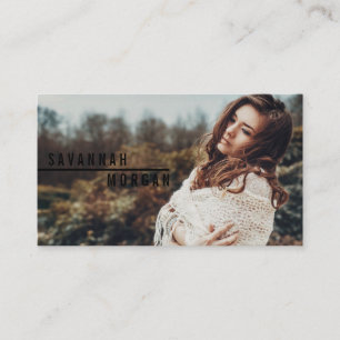 Danserfoto, modern svart typografi för Actor-model Visitkort