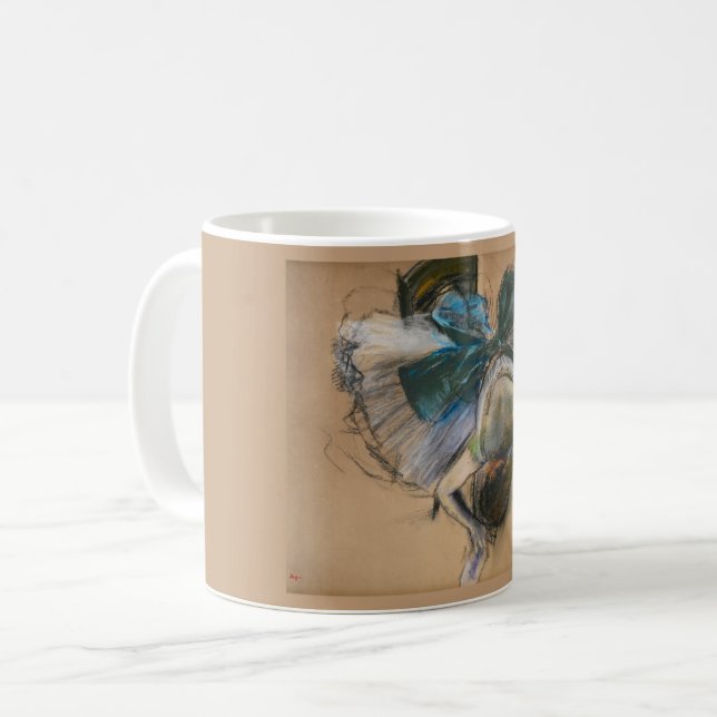 Danserjustering för sin slipper - Edgar Degas - c1 Kaffemugg (Framsida vänster)