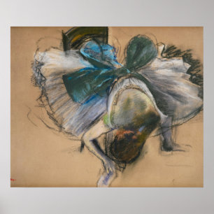 Danserjustering för sin slipper - Edgar Degas - c1 Poster