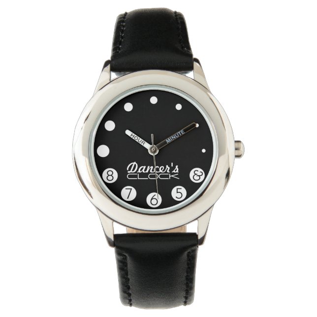 Danserklocka med nummer för en dansares. armbandsur (Framsida)