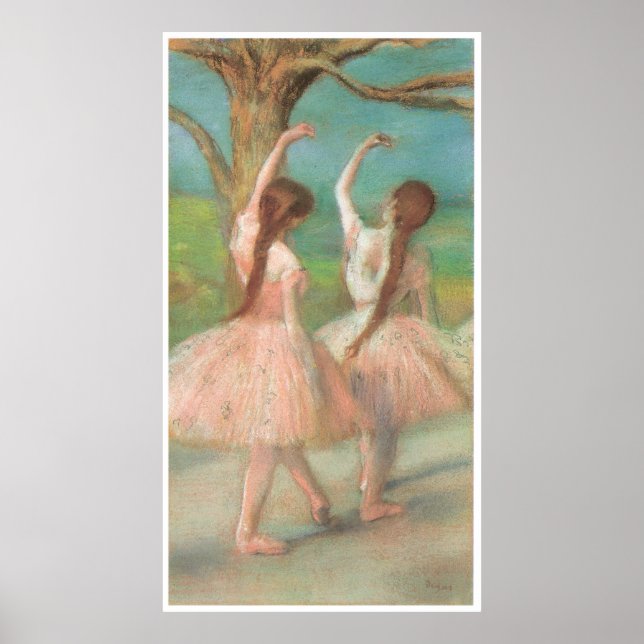 "Dansers in Rosa", c. 1885, Edgar Degas Poster (Framsidan)