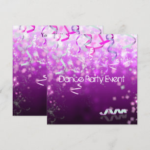 Dansfest Event Streamers Inbjudningar