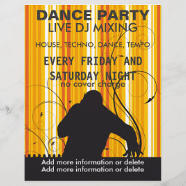 Dansfest Live DJ Musik Flyer
