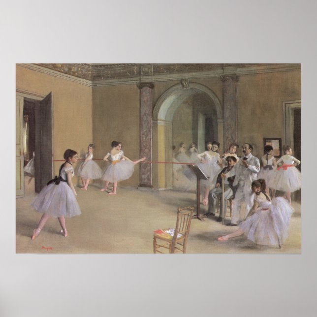 Dansfoajén på operan av Edgar Degas Poster (Framsidan)