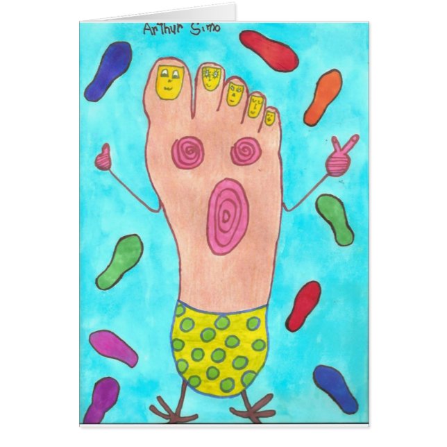 Dansfot Hälsningskort (Framsidan)