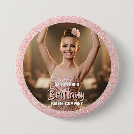Dansfoto knapp pin rose guld glitter kant