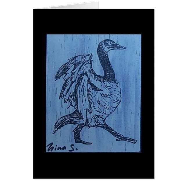 dansgås hälsningskort (Framsidan)