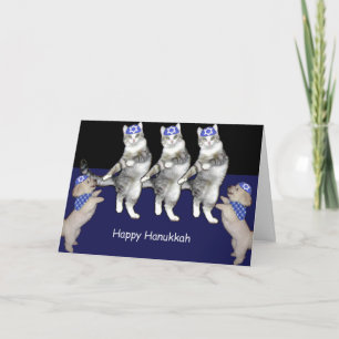 DansHanukkah kattungar Helgkort