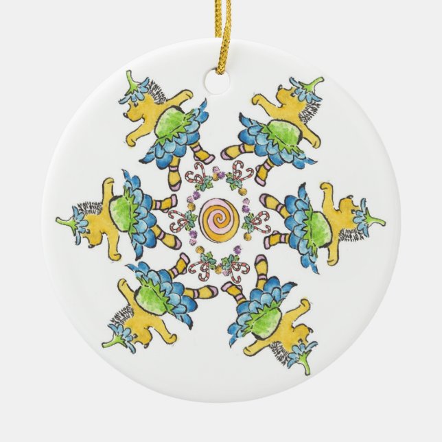 Dansigelkottar Julgransprydnad Keramik (Framsidan)