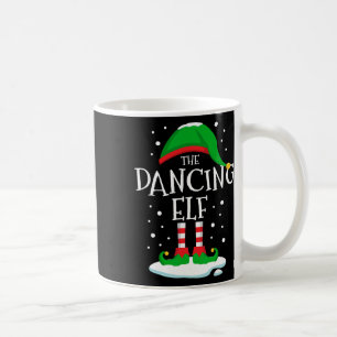Dansing Elf-julfamiljen som matchar Julafton Dan Kaffemugg