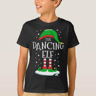 Dansing Elf-julfamiljen som matchar Julafton Dan T Shirt