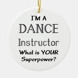 dansinstruktör julgransprydnad keramik