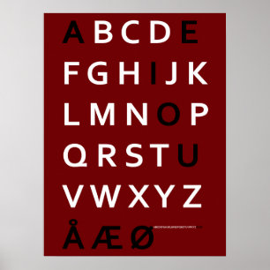 Dansk alfabet Poster
