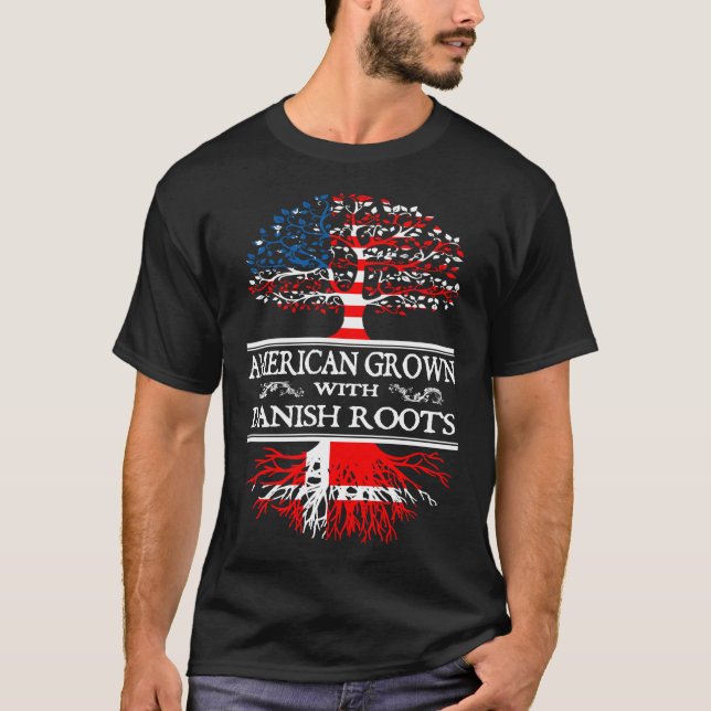 dansk - amerikanen som är fullvuxen med dansk, tee shirt (Framsida)