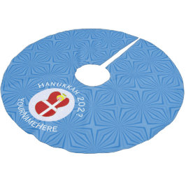 Dansk Angel Hanukkah Flagga Personlig Julgransmatta Borstad Polyester