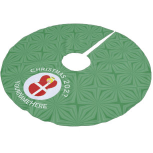 Dansk Ängel Julflagga Personlig Julgransmatta Borstad Polyester