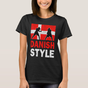 Dansk Boxing Vintage Danmark Flagga Dansk Boxing P T Shirt