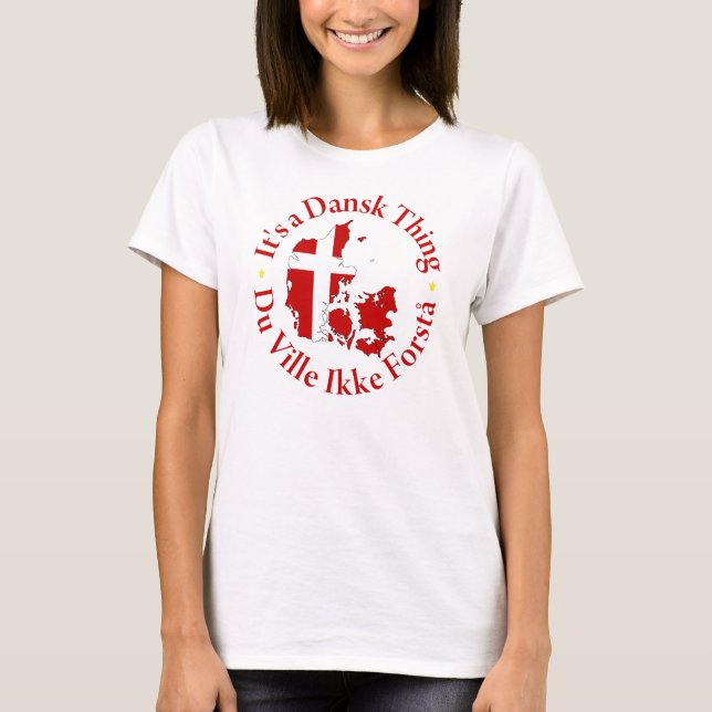 Dansk [Danmark] sak Tee Shirt (Framsida)