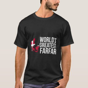 Dansk farfar Farfar Danmark Flagga T Shirt