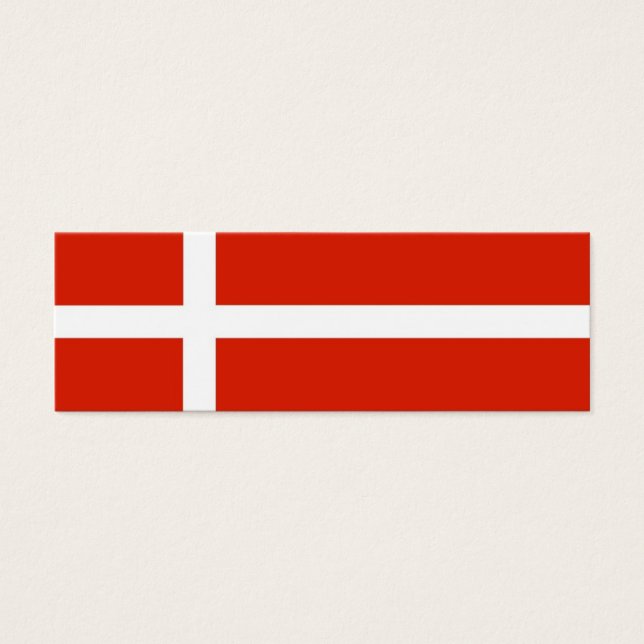 Dansk flagg-gåvohandtag litet visitkort (Framsidan)