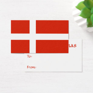 Dansk flagg-gåvokort visitkort