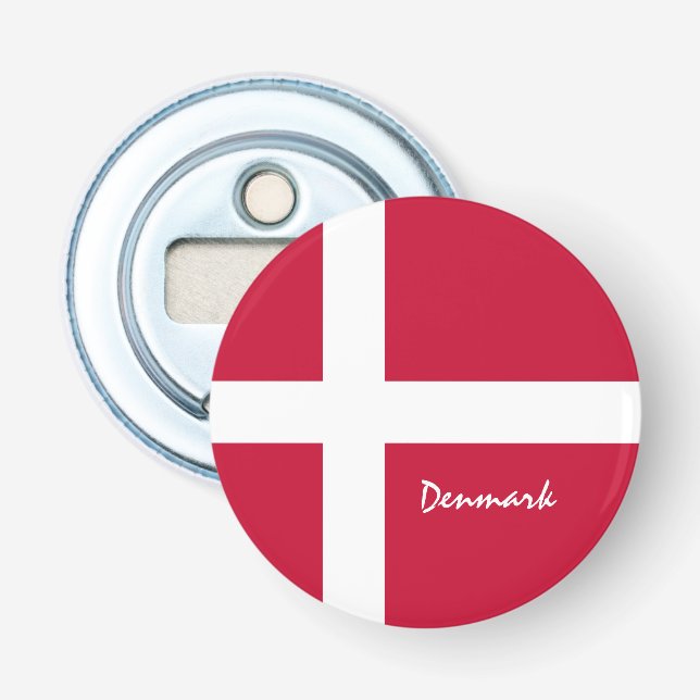 Dansk Flagga & Danmark party /sportdrink Flasköppnare (Framsidan)
