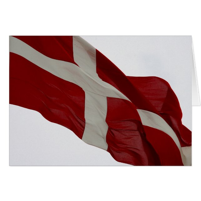 dansk flagga hälsningskort (Framsidan Horizontal)