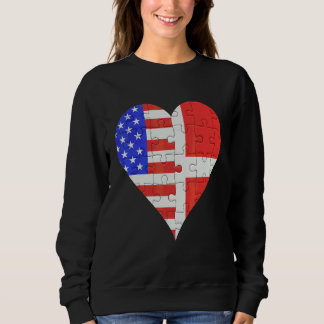 Dansk Flagga Heart T Shirt