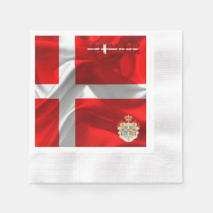 Dansk flagga-jackat arm pappersservett