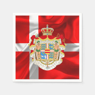 Dansk flagga-Jackat arm Pappersservett
